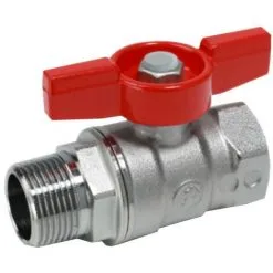 Vanne Giacomini M-F 1/2 Poignée Papillon Rouge R254X003