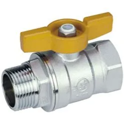 Vanne Giacomini M-F 1/2 Poignée Papillon Jaune R254X024