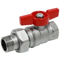 Vanne Giacomini F-M Poignée Papillon Rouge 3/4F X 3/4M R259X005