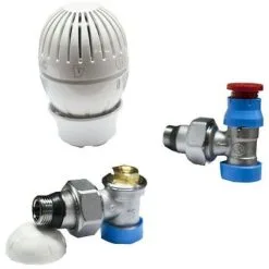Kit Vanne Et Coude De Réglage Giacomini Pour Radiateur 3/8x16 Carré R470AX002