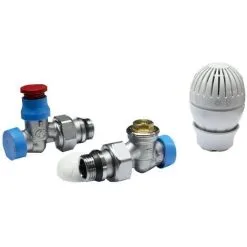 Kit Vanne Et Coude De Réglage Giacomini Pour Radiateur 1/2x16 Droit R470AX013