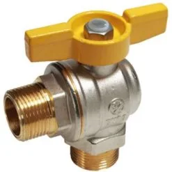 Vanne à Bille Giacomini M-M 1/2 Poignée Papillon Jaune R782GX003