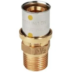 Raccord Droit Giacomini, Filetage Mâle 1/2MX20/2M RM107Y237