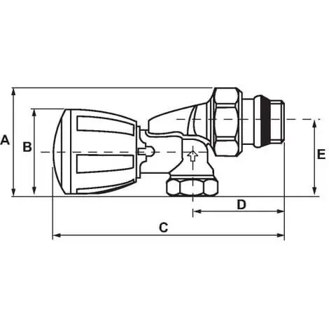 Robinet De Radiateur équerre Inversé Série Fer 1/2“ - R435 Tg - Giacomini 2 Robinet De Radiateur équerre Inversé Série Fer 1/2“ - R435 Tg - Giacomini – Image 2