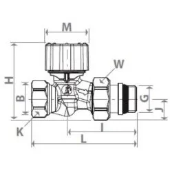 GIACOMINI Robinet Thermostatique Droit 15x21 M30 R402VTL -GIACOMINI Soldes Magasin 24385819 3