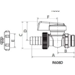 Robinet à Boisseau Sphèrique Avec Raccords De Poignée à Levier Giacomini R608D | 1/2" -GIACOMINI Soldes Magasin 31972194 2