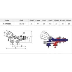 Robicoude à Deux Voies Thermostatisable Giacomini R440N | 1/2" X 16 -GIACOMINI Soldes Magasin 32305982 3