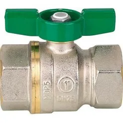 GIACOMINI V.a Boisseau Spherique R951W Dado, DN15 (1/2") Femelle Laiton Nickele/poignee Papillon