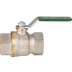 GIACOMINI V.a Boisseau Spherique R950W Dado, DN25 (1") Femelle Laiton Nickele / Poignee Levier