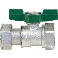 GIACOMINI Robinet A Bille D Eau Potable R 251P Filet Fem/ecrou-chapeau. 1"x 1" PN16 Laiton Chrome / Poignee Papillon