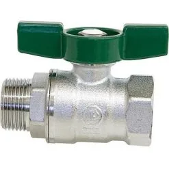 GIACOMINI Robinet A Bille D Eau Potable R 254D Filet Fem/filet Mâle 3/8" PN16 Laiton Chrome / Poignée Papillon