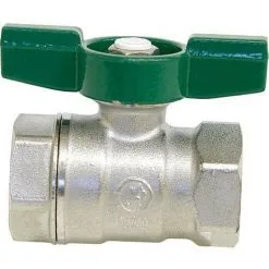GIACOMINI Robinet A Bille D Eau Potable R 251D Filet Fem/filet Fem 1" PN16 Laiton Chrome / Poignee Papillon