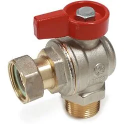 Vanne à Sphère Coudé à Utiliser Sous La Chaudière, Raccords M-F Giacomini R780P-1 | 1/2" M X 1/2" F