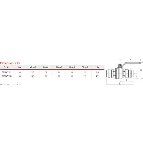 Vanne à Sphère Raccords Press-fit Poignée à Levier Plein Débit Giacomini R850VW | Ø 42 2 Vanne à Sphère Raccords Press-fit Poignée à Levier Plein Débit Giacomini R850VW | Ø 42 – Image 2