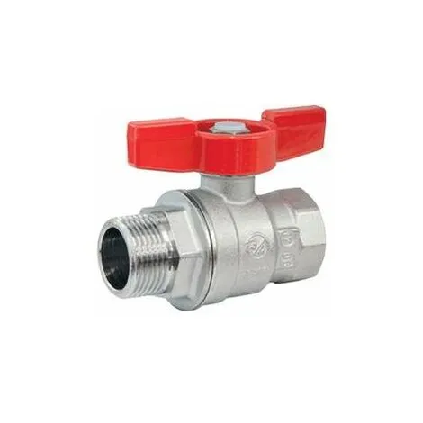 Vanne à Sphère Avec Accessoires Femelles-mâles. Giacomini R854 | 1/2" - Rouge 1 Vanne à Sphère Avec Accessoires Femelles-mâles. Giacomini R854 | 1/2" - Rouge