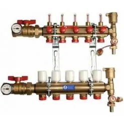 Collecteur KITR553FK Prémonté Avec Débitmètre, 6 Départs. Giacomini