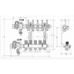 Collecteur KITR553FK Prémonté Avec Débitmètre, 7 Départs. Giacomini -GIACOMINI Soldes Magasin 63681037 3
