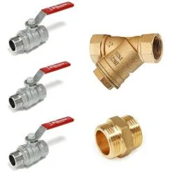Kit Giacomini 3 Vannes à Bille Nipples Et Filtre VALVFILTRI