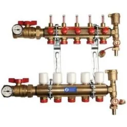 Collecteur KITR553FK Prémonté Avec Débitmètre, 8 Départs. Giacomini