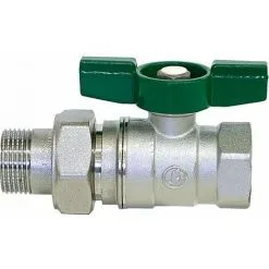 GIACOMINI Robinet A Bille D Eau Potable R 259D Filet Fem/filet Mâle 1/2" X 1/2" PN16 Laiton Chrome / Poignee Papillon