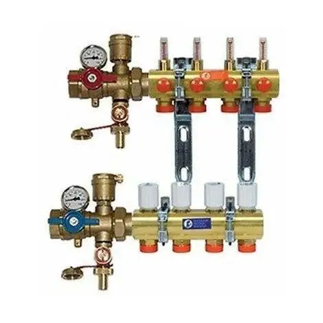 Kit Collecteur Prémonté Avec Débitmètre Giacomini R553FK | 1"x18/2 1 Kit Collecteur Prémonté Avec Débitmètre Giacomini R553FK | 1"x18/2